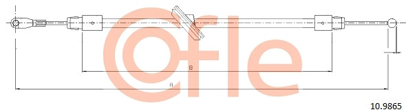 COFLE 10.9865 - Трос ручника