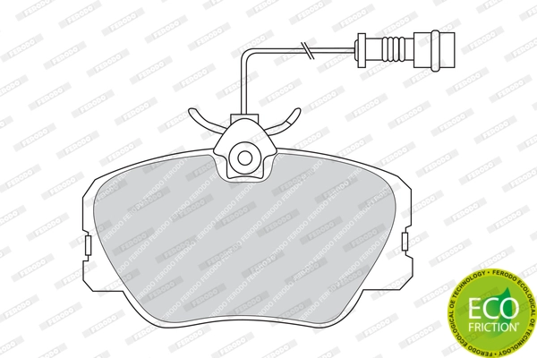 FERODO FDB415 - Комплект тормозных колодок, дисковый тормоз PREMIER ECO FRICTION