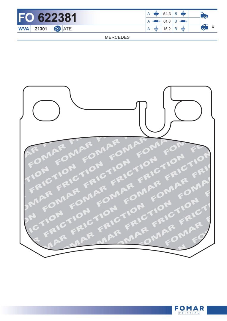 FOMAR FRICTION FO 622381 - Тормозные колодки 