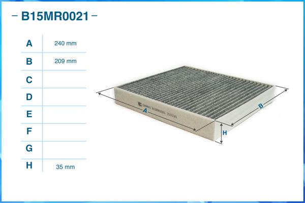 CWORKS B15MR0021 - Салонный фильтр