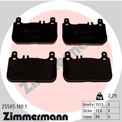 ZIMMERMANN 25505.180.1 - Тормозные колодки 