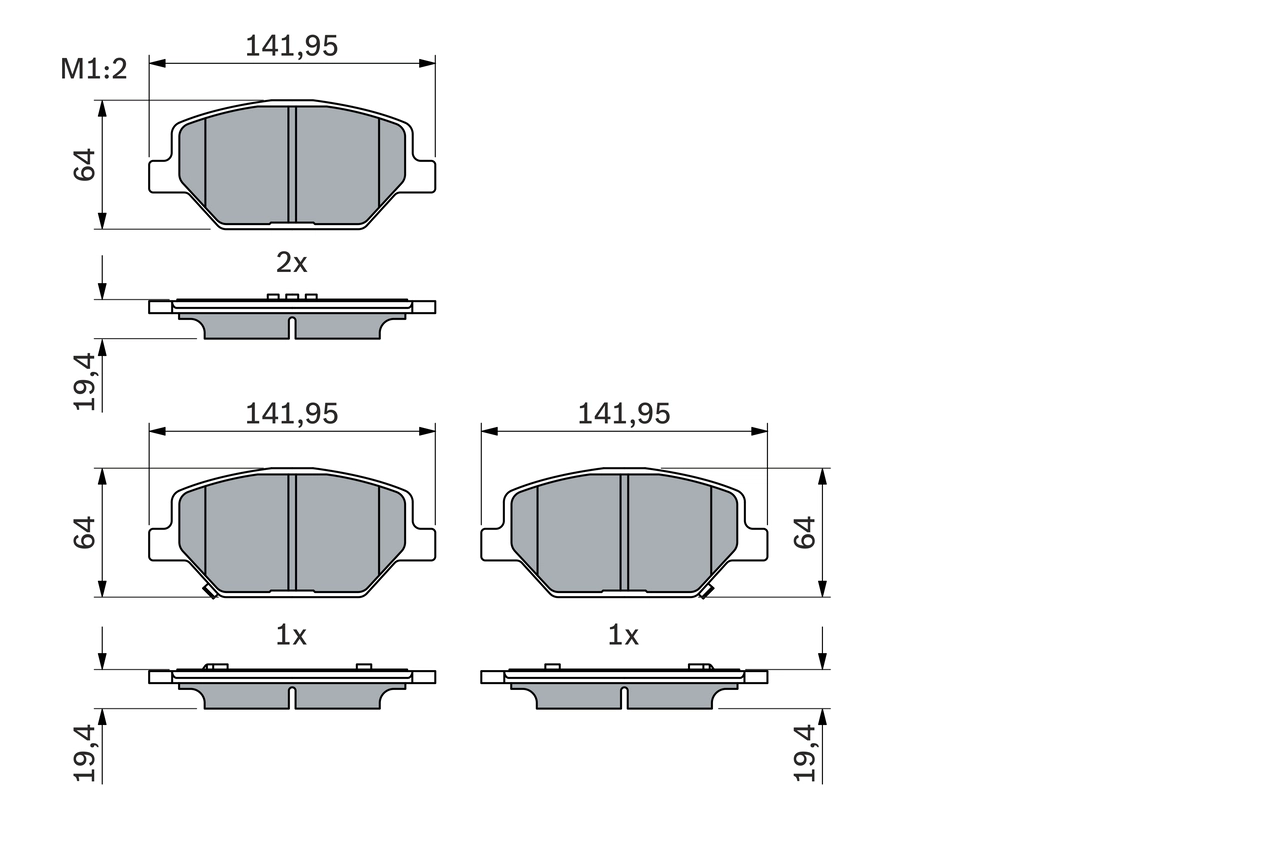 BOSCH 0 986 424 869 - Тормозные колодки 