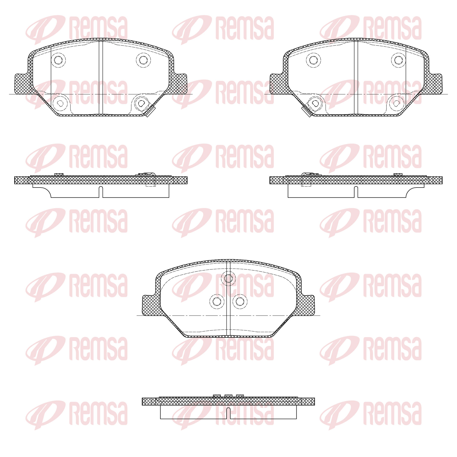 REMSA 1631.02 - Тормозные колодки 