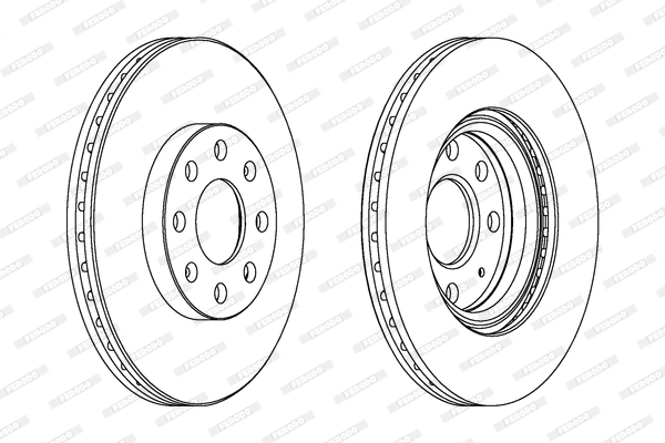 FERODO DDF1304C - Тормозной диск PREMIER Coat+ disc