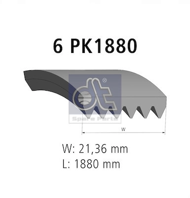 DT SPARE PARTS 3.34304 - Ремень генератора