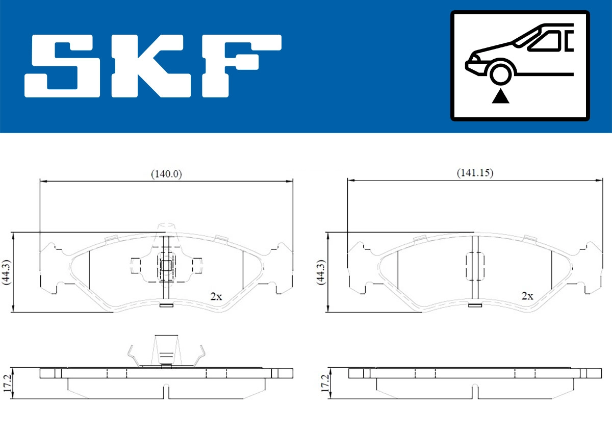 SKF VKBP 80550 - Тормозные колодки 