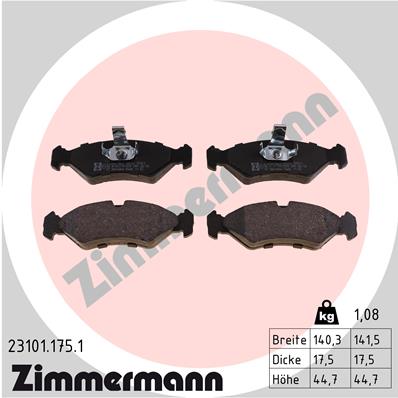 ZIMMERMANN 23101.175.1 - Тормозные колодки 