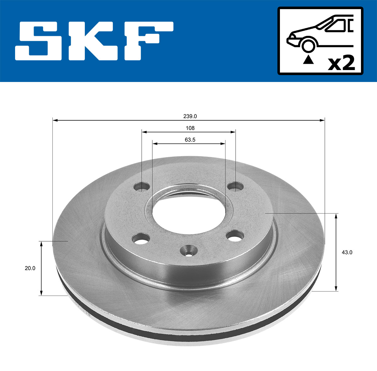 SKF VKBD 80073 V2 - Тормозные диски