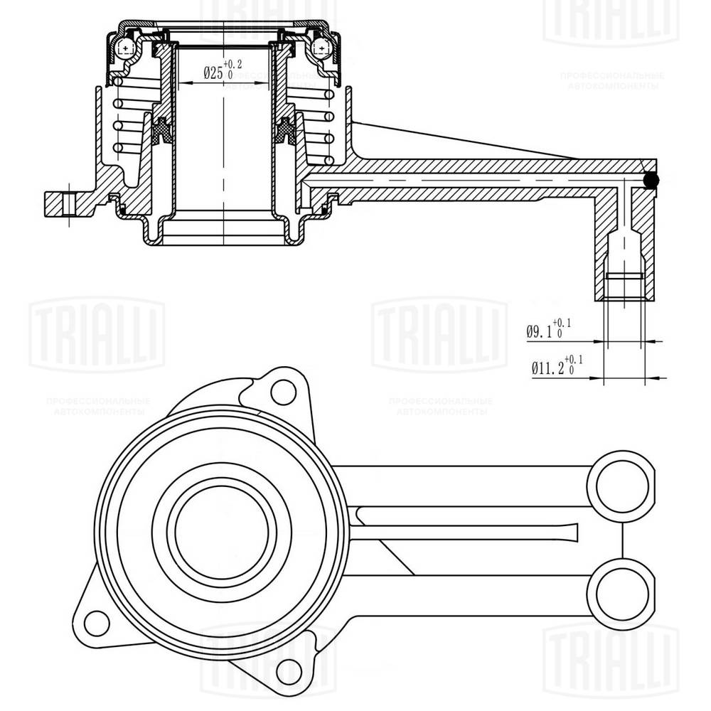 TRIALLI CT 1004 - Рабочий цилиндр сцепления