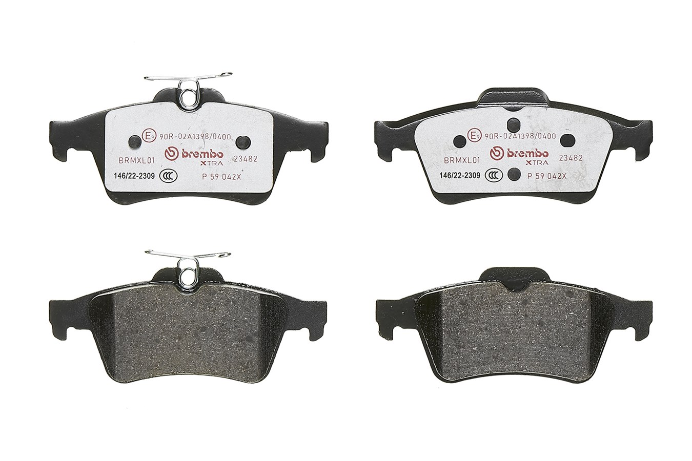 BREMBO P 59 042X - Комплект тормозных колодок, дисковый тормоз XTRA LINE