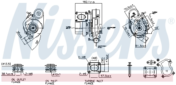 NISSENS 93493 - Турбина
