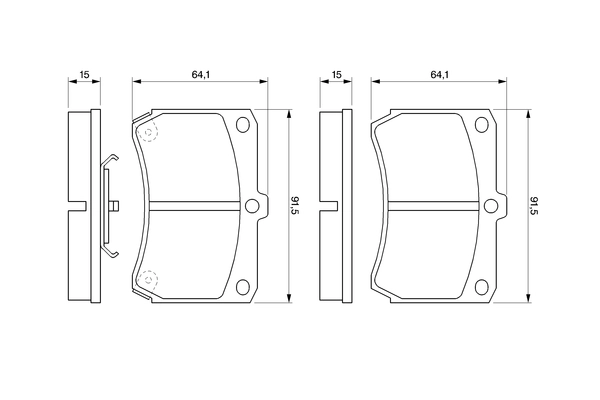 BOSCH 0 986 460 390 - Тормозные колодки 