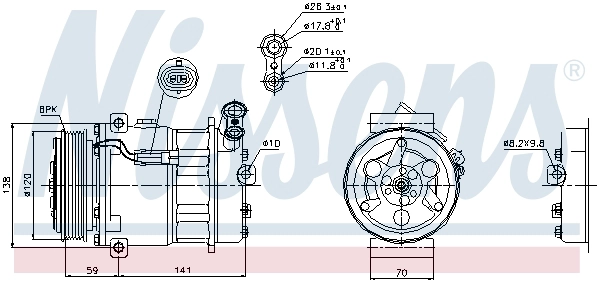 NISSENS 89124 - Компрессор кондиционера