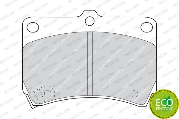 FERODO FDB715 - Комплект тормозных колодок, дисковый тормоз PREMIER ECO FRICTION
