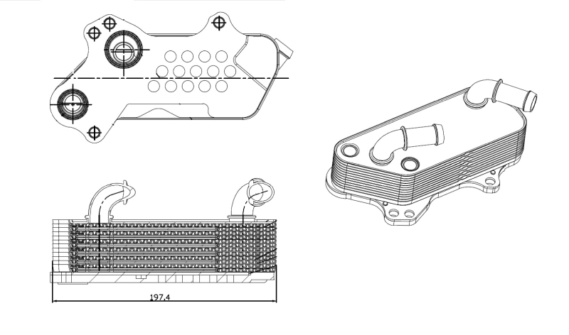 NRF 31828 - Масляный радиатор