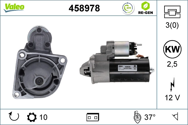 Стартер VALEO RE-GEN REMANUFACTURED STOP&START