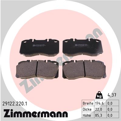 ZIMMERMANN 29122.220.1 - Тормозные колодки 