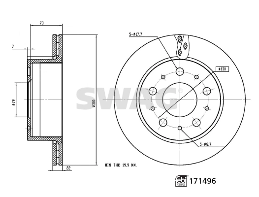 SWAG 33 10 0926 - Тормозные диски