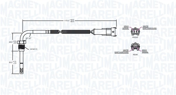 MAGNETI MARELLI 172000239010 - Датчик температуры выхлопных газов