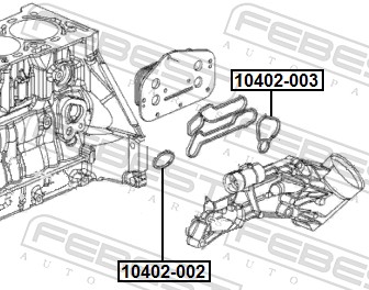 FEBEST 10402-003 - Прокладка масляного радиатора
