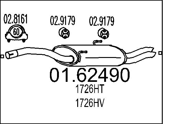 MTS 01.62490 - Глушитель