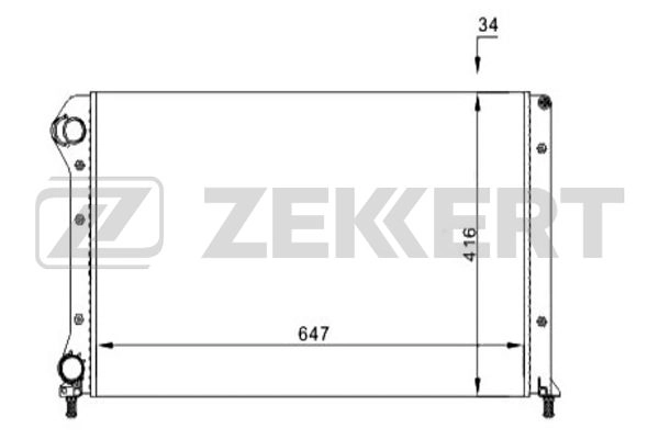 ZEKKERT MK-1160 - Радиатор охлаждения
