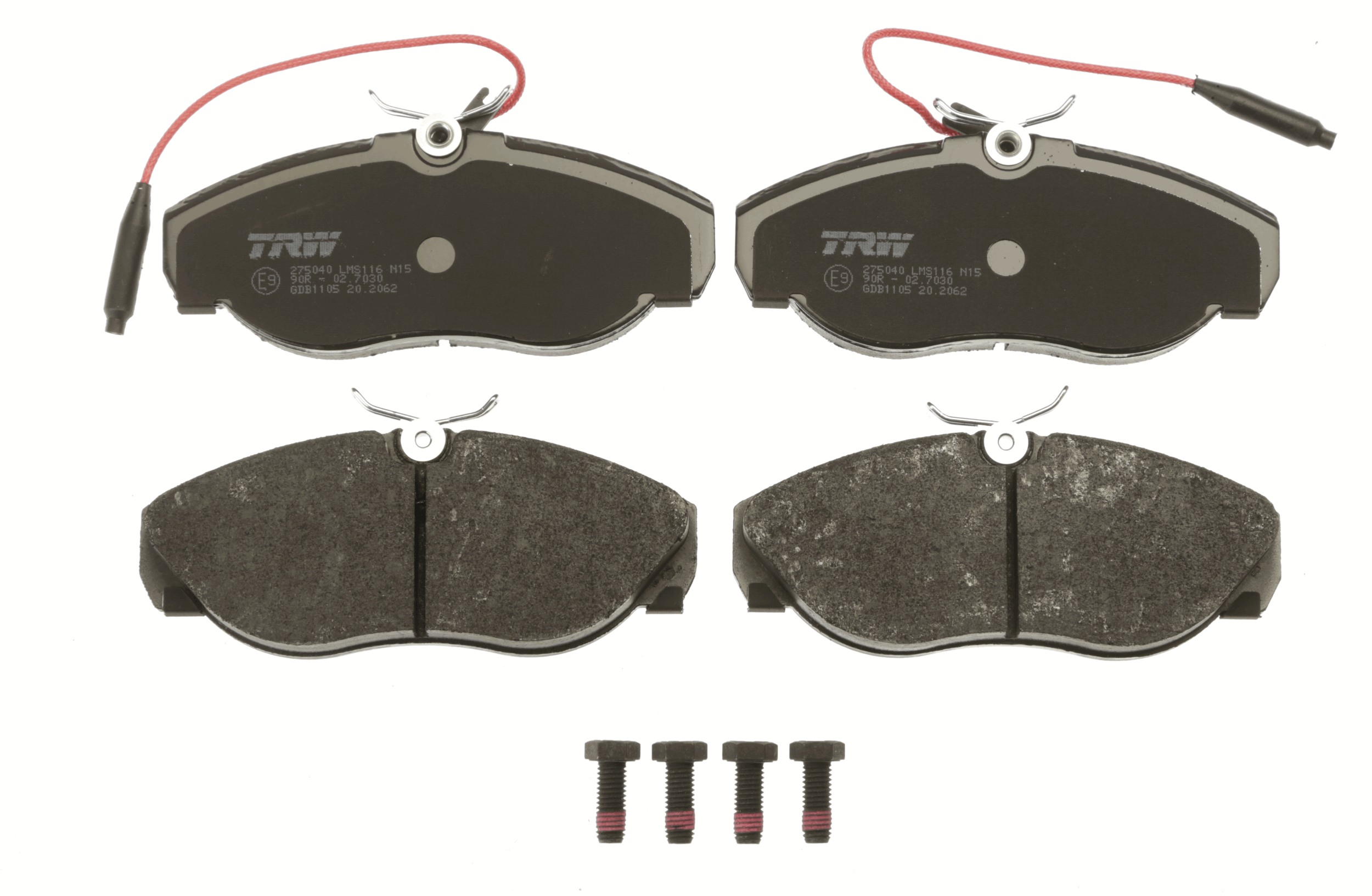 TRW GDB1105 - Комплект тормозных колодок, дисковый тормоз COTEC