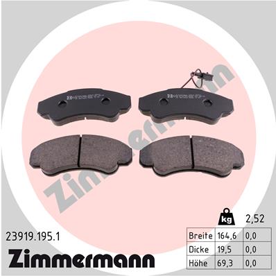 ZIMMERMANN 23919.195.1 - Тормозные колодки 