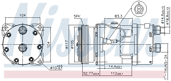 NISSENS 89123 - Компрессор кондиционера