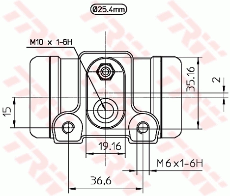 TRW BWL201 - Рабочий тормозной цилиндр
