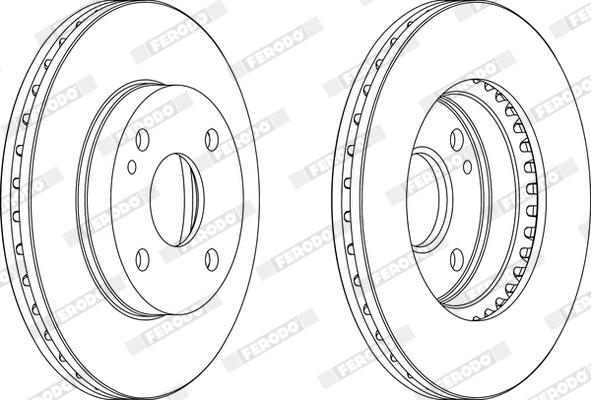 FERODO DDF393C - Тормозной диск PREMIER Coat+ disc