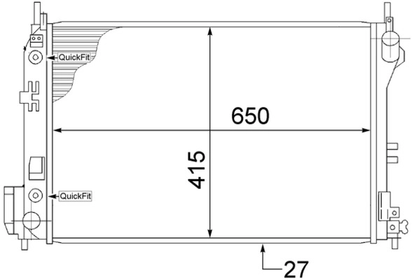 MAHLE CR 1497 000S - Радиатор охлаждения