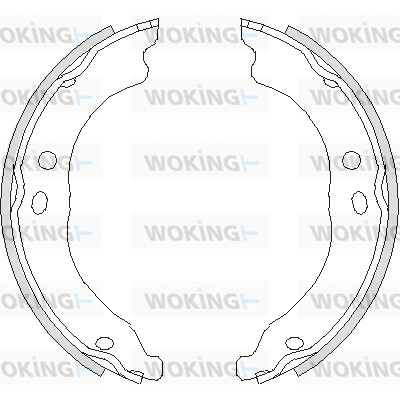 WOKING Z4750.00 - Колодки барабанные ручника