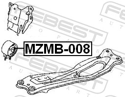 FEBEST MZMB-008 - Подушка двигателя