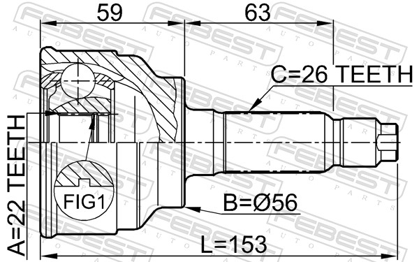 FEBEST 0510-024 - ШРУС