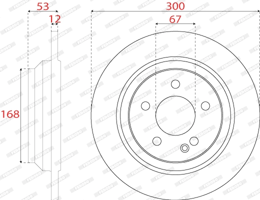 FERODO DDF2764C - Тормозной диск PREMIER
