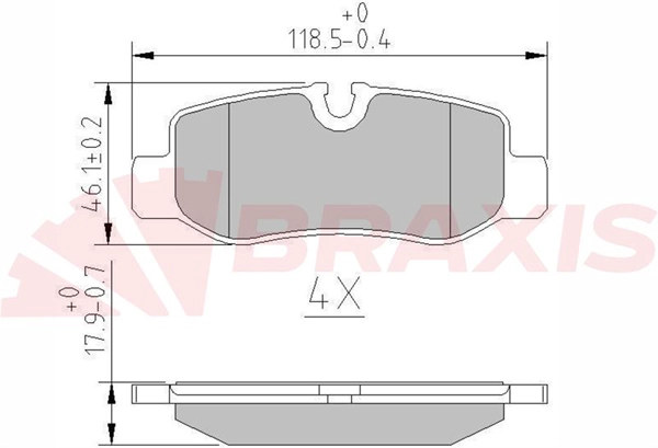 BRAXIS AA0678 - Тормозные колодки 