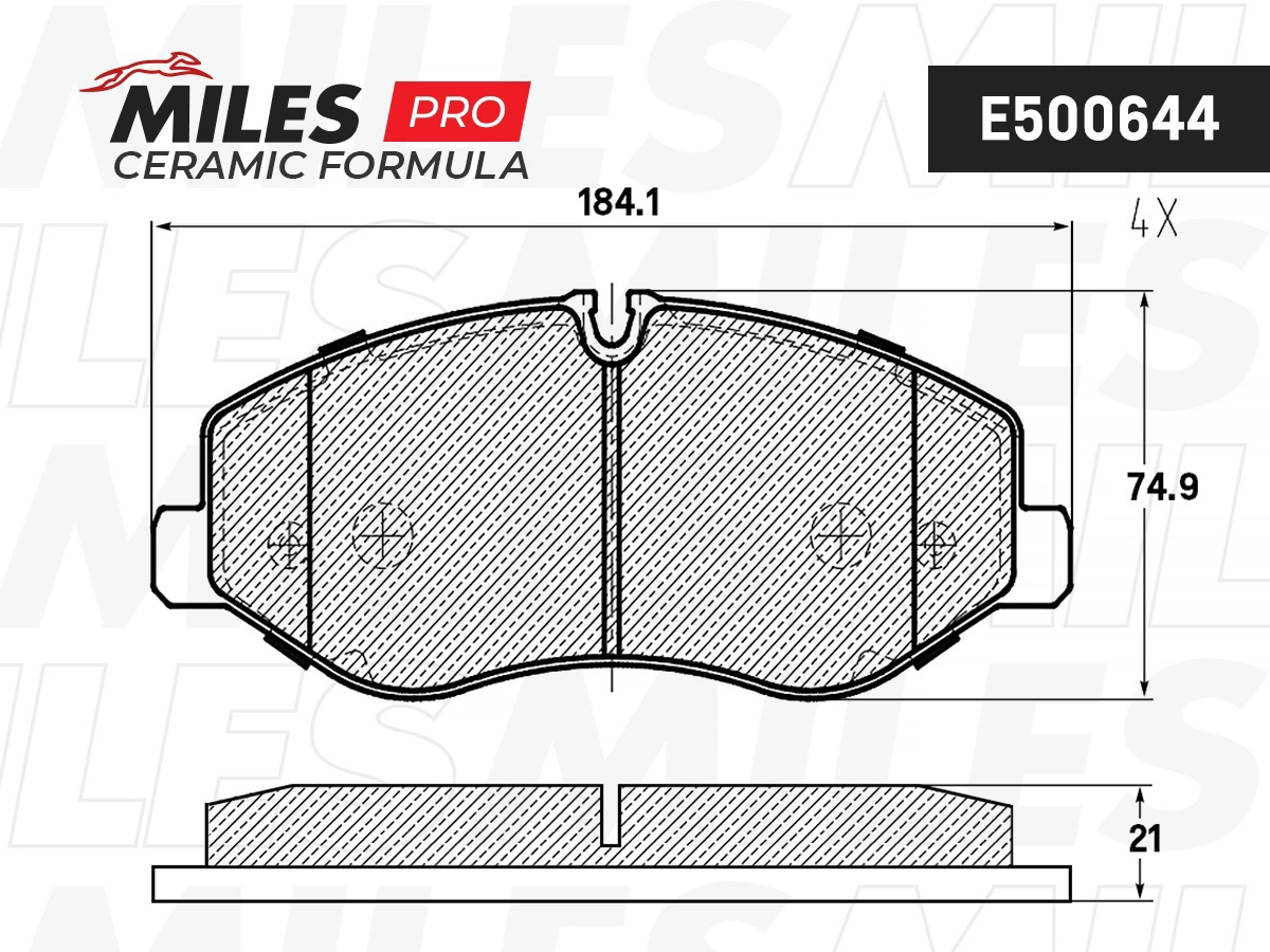 MILES E500644 - Тормозные колодки 