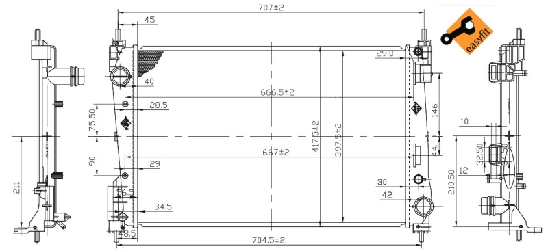 NRF 53455 - Радиатор охлаждения