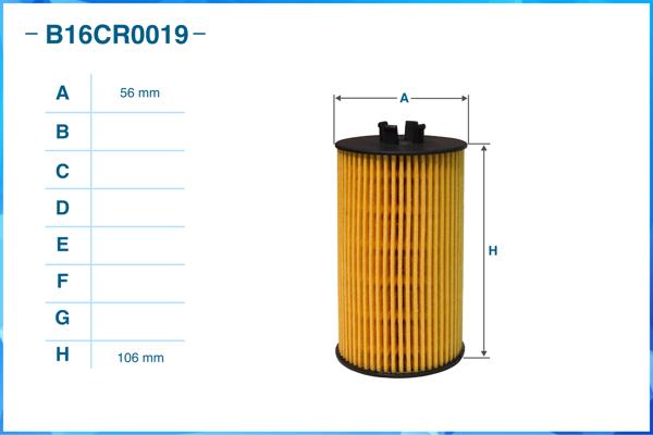 CWORKS B16CR0019 - Масляный фильтр