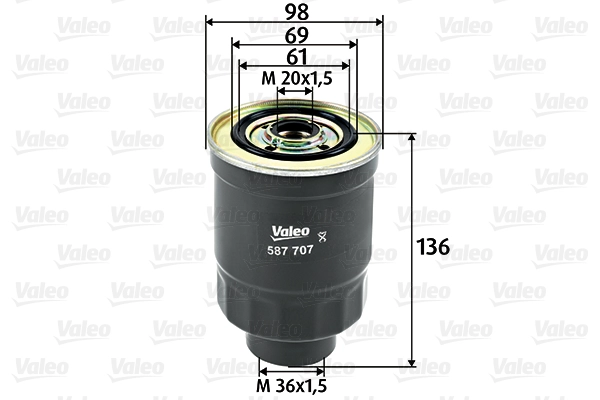 VALEO 587707 - Топливный фильтр