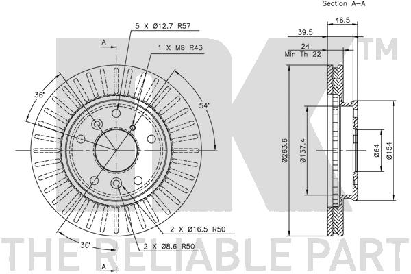 NK 203220 - Тормозные диски