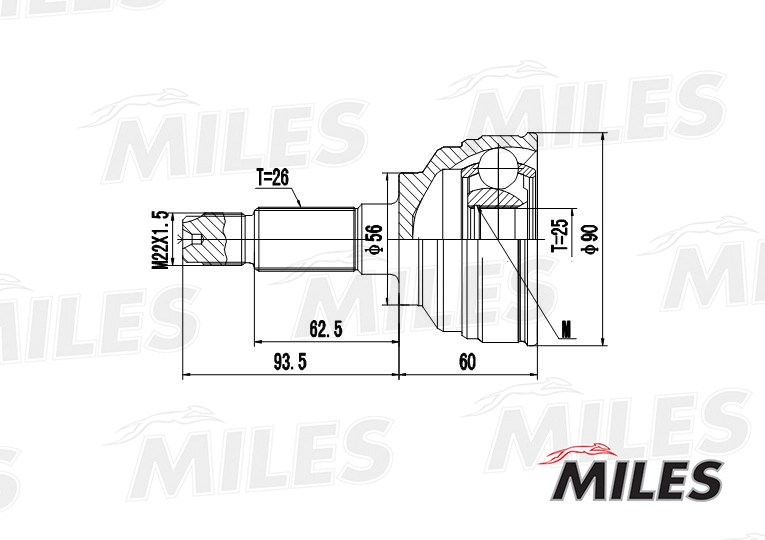 MILES GA20206 - ШРУС