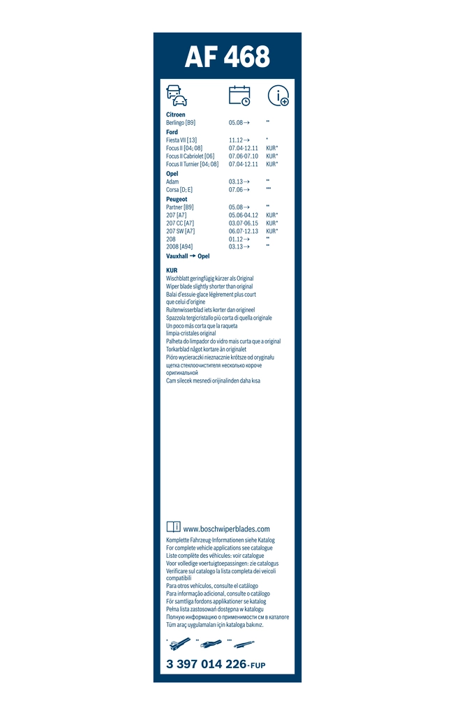 BOSCH 3 397 014 226 - Щетка стеклоочистителя Aerofit