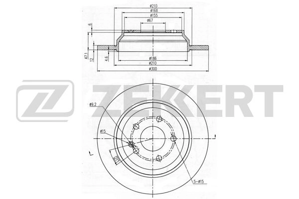 ZEKKERT BS-6352 - Тормозные диски