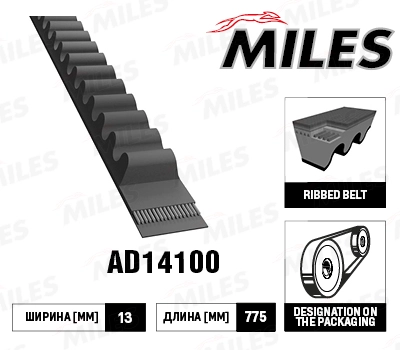 MILES AD14100 - Клиновой ремень