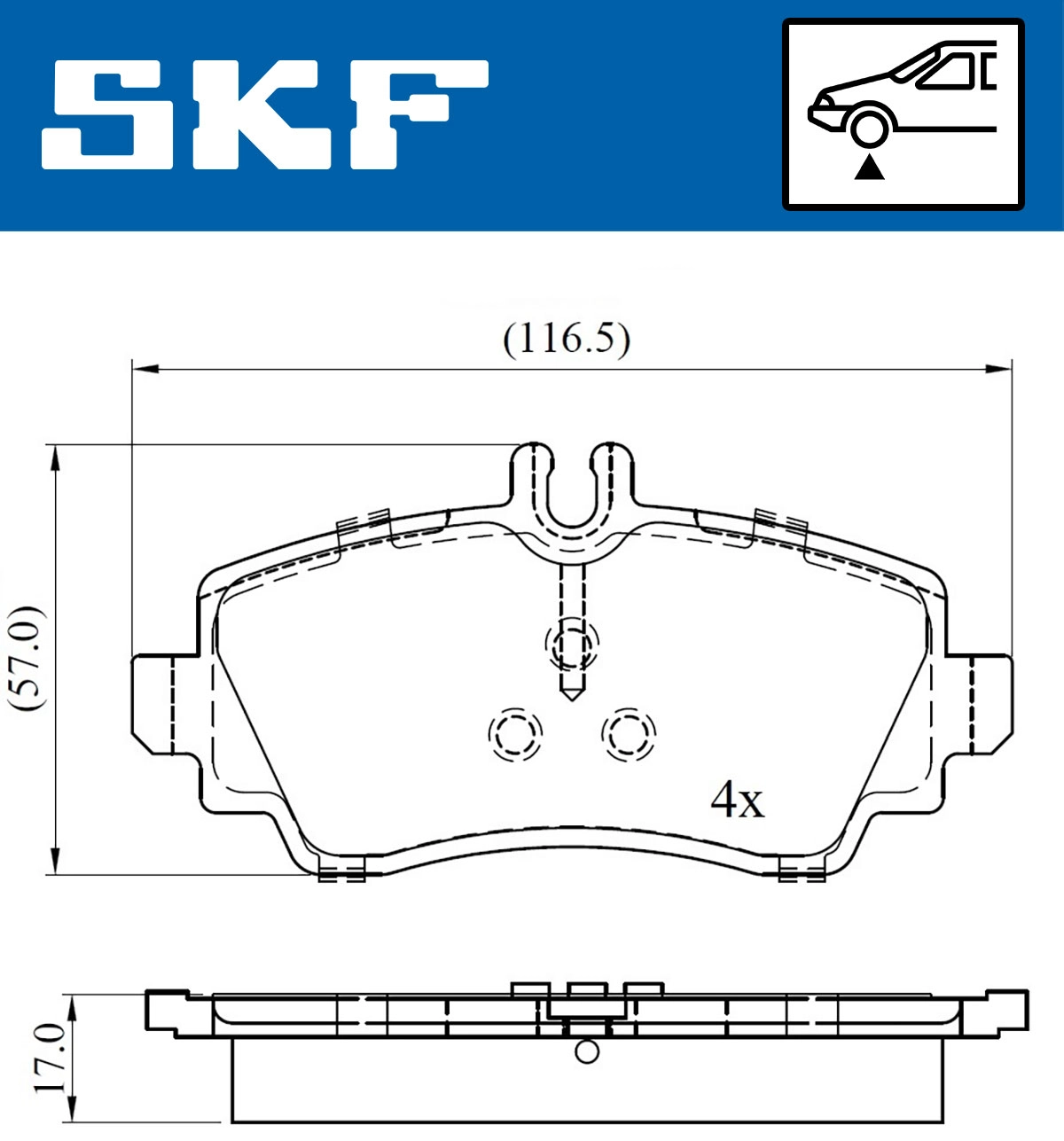 SKF VKBP 80220 - Тормозные колодки 