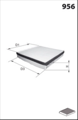 MECAFILTER ELR7073 - Салонный фильтр