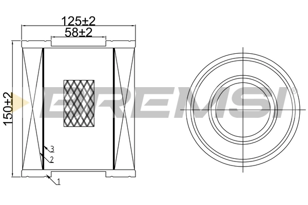 BREMSI FA1071 - Воздушный фильтр