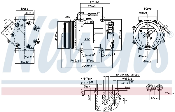 NISSENS 89347 - Компрессор кондиционера